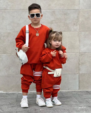Kids 2Pc Stylish long sleeve Sweater and Jogger set